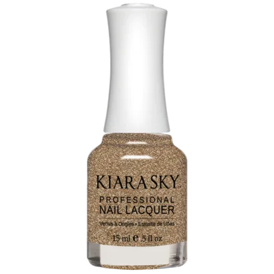 nail polish hood cashmere-Kiara Sky All-In-One Nail Polish - N5017 DRIPPING IN GOLD