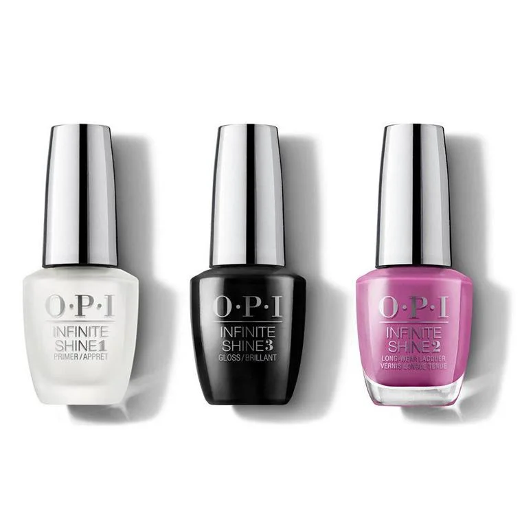 nail polish paper pleat-OPI - Infinite Shine Combo - Base, Top & Grapely Admired - #ISL12