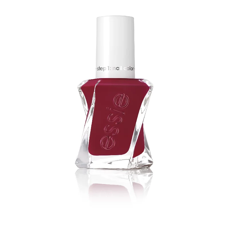 nail polish ribbon matte-Essie Gel Couture - Paint The Gown Red 0.5 oz - #342