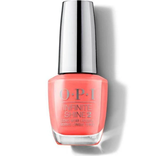 nail polish scroll jacquard-OPI Infinite Shine - Orange You a Rock Star? - #ISLN71