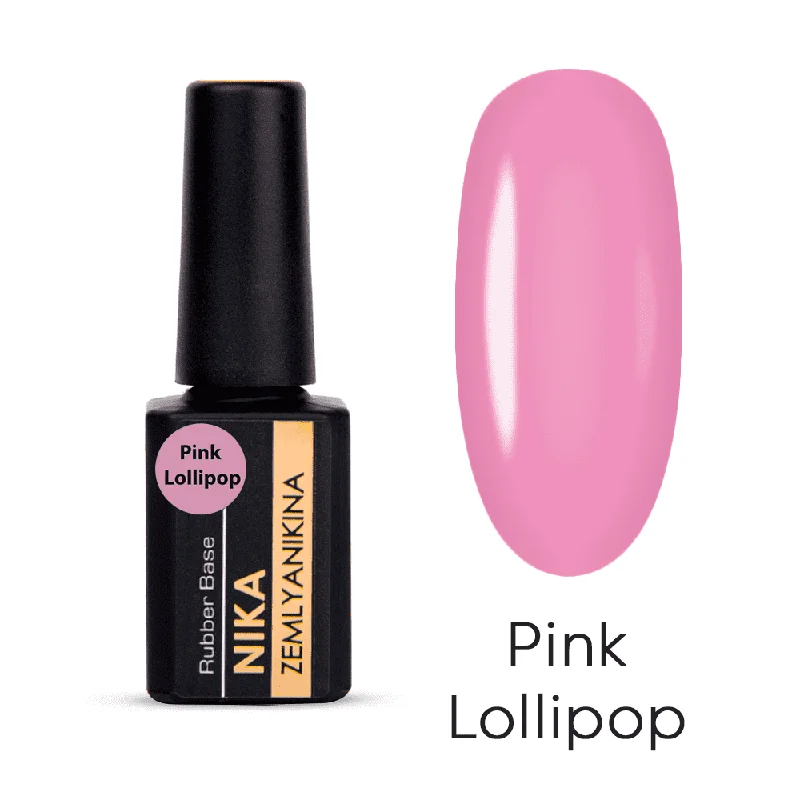 nail repair for hangnails-Nika Zemlyanikina Rubber base Pink Lollipop 15ml