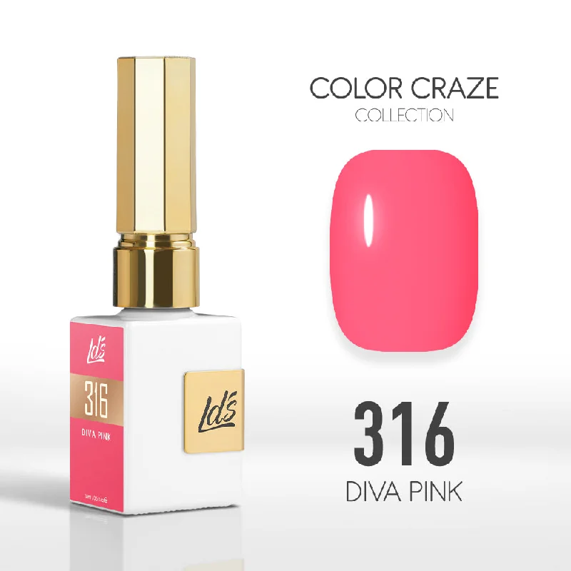 nail polish log file-LDS Color Craze Gel Nail Polish - 316 Diva Pink - 0.5oz