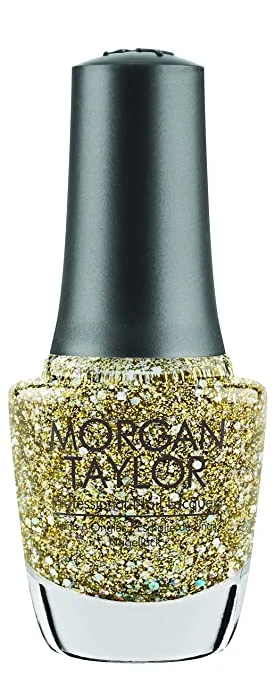 nail polish fountain ribbon-Morgan Taylor Nail Polish - #947 All That Glitter Is Gold(#3110947) - 15ml