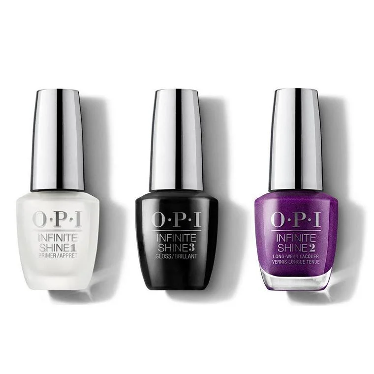 nail polish quilt spark-OPI - Infinite Shine Combo - Base, Top & Berry Fairy Fun 0.5 oz - #ISHRK23