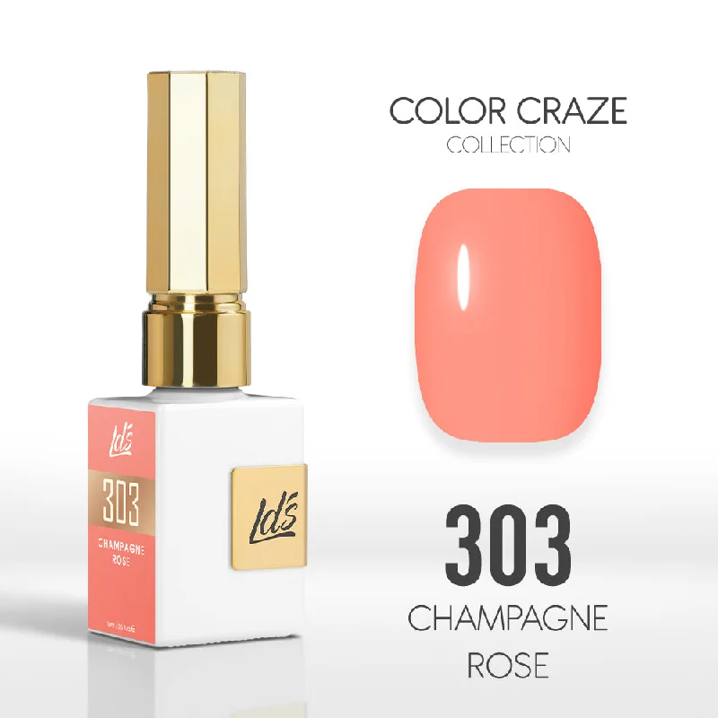 nail polish fire clamp-LDS Color Craze Gel Nail Polish - 303 Champagne Rose - 0.5oz