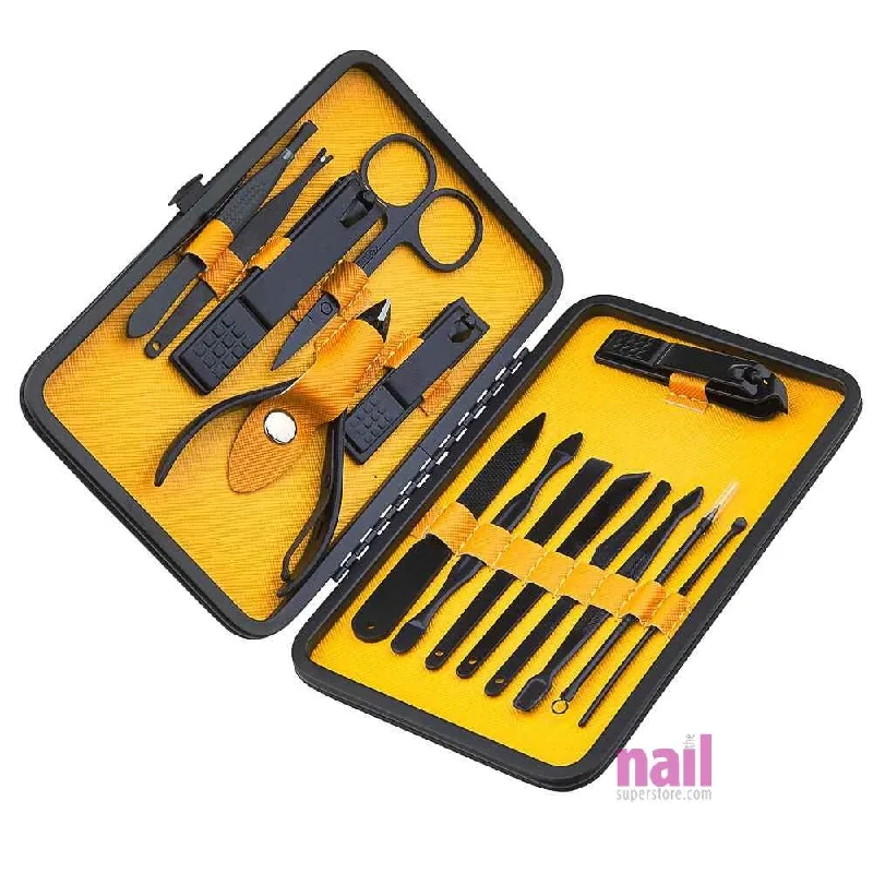 nail repair serum reviews-Premium 15 pcs Mani/Pedi Implement Set | Professional Salon Quality - Set