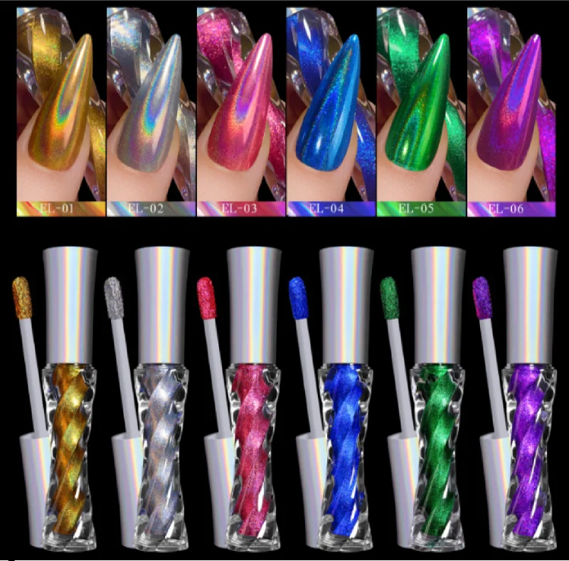 nail repair for torn nails-MAGIC MIRROR CHROME -LASER COLLECTION 6 COLORS