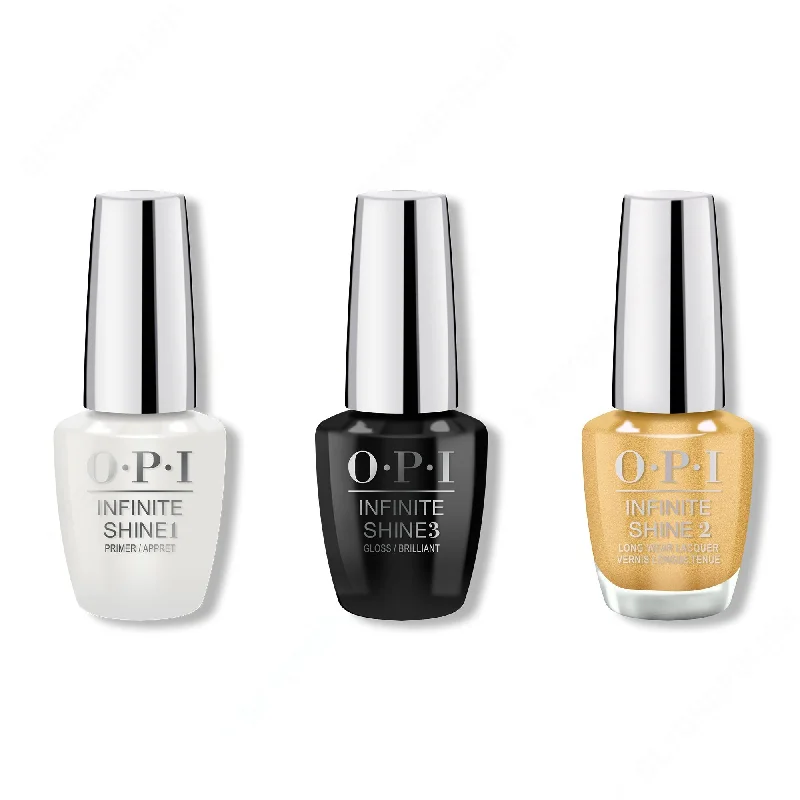 nail polish linen shower-OPI - Infinite Shine Combo - Base, Top & Dazzling Dew Drop 0.5 oz - #ISHRK20