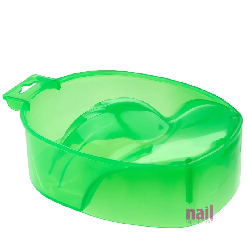 nail repair for split nails-Acetone Resistant Manicure Bowl | Green - Each