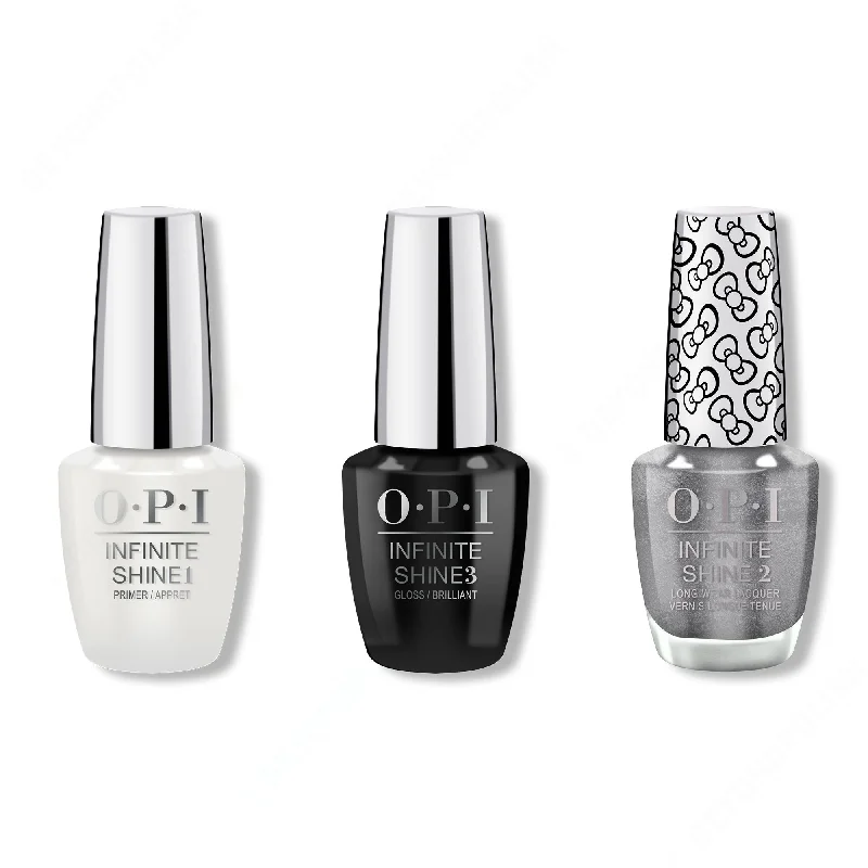 nail polish feather quilt-OPI - Infinite Shine Combo - Base, Top & Isn't She Iconic! - #HRL42