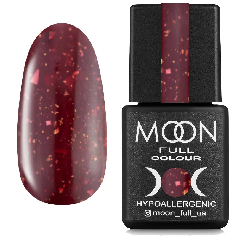 nail polish ridge nut-Moon Full Leaf Rubber Potal Base Gel Nail Polish 0.27 oz 08