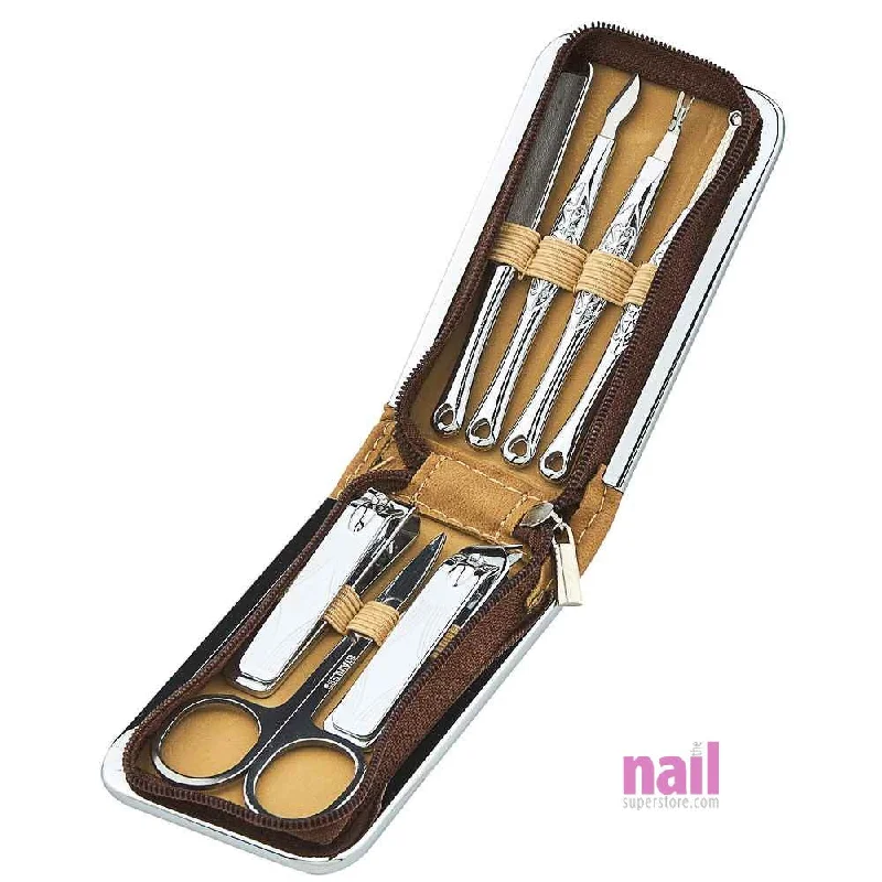 nail repair cost near me-Premium 7 pcs Mani/Pedi Implement Set | Professional Salon Quality - Set