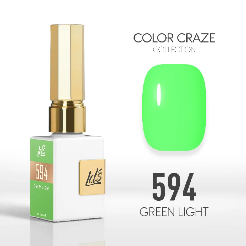 nail polish mirror blend-LDS Color Craze Gel Nail Polish -  594 Green Light - 0.5oz