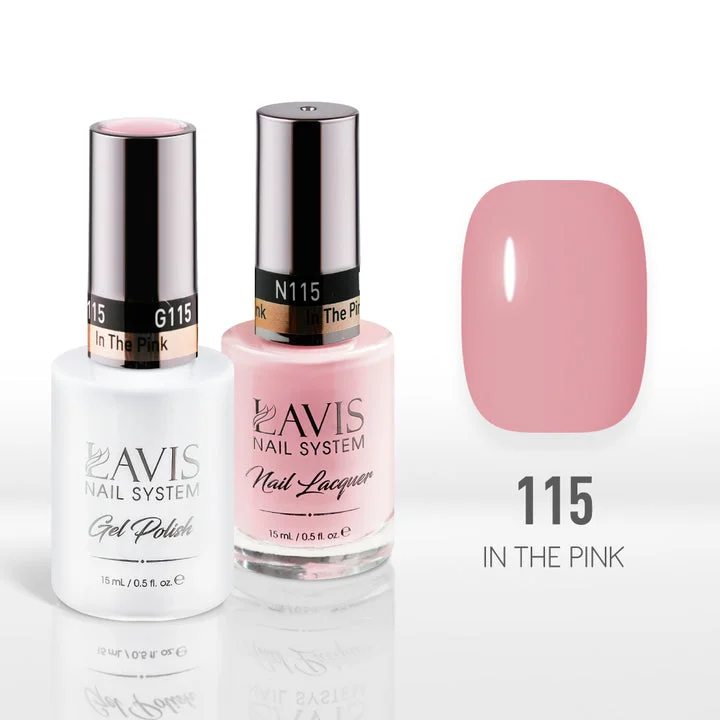 nail polish pond tower-Lavis Gel Nail Polish Duo - 115 Nude Colors - In The Pink