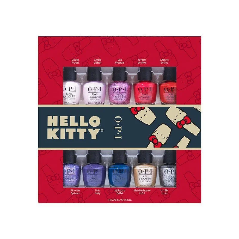 nail polish pleat velvet-OPI Nail Lacquer - OPI x Hello Kitty 10 PC Mini Pack