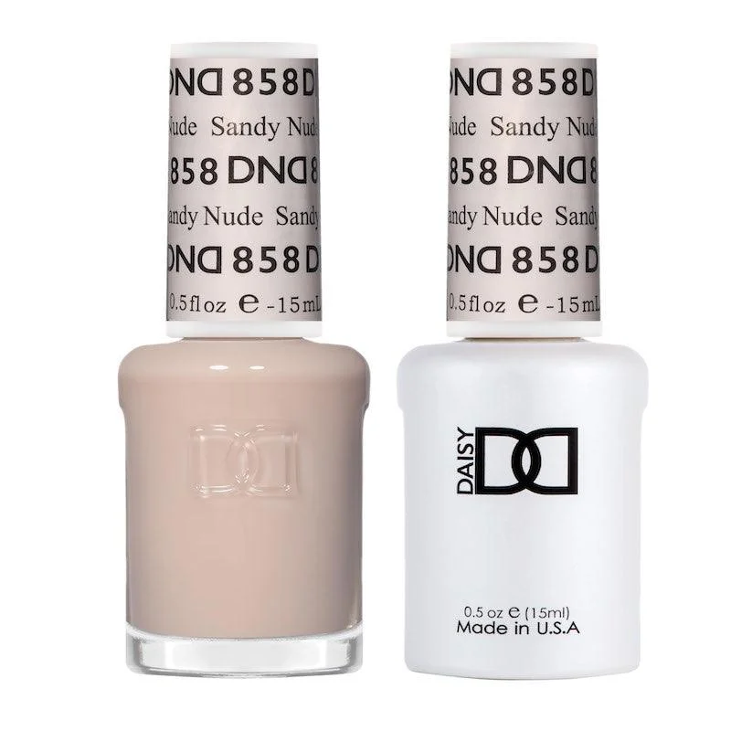 nail polish treasure banner-Dnd Gel 858 Sandy Nude