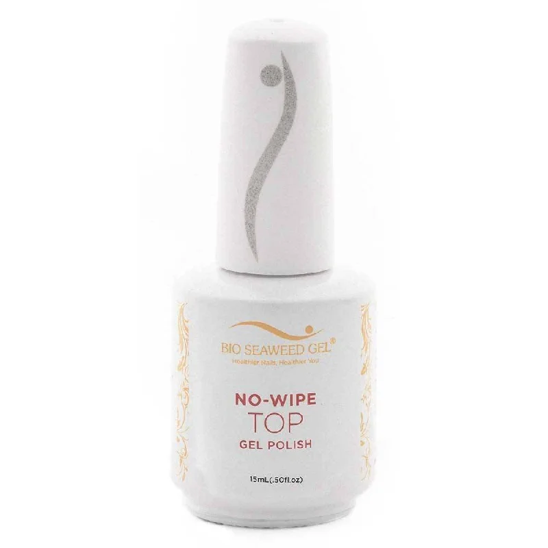 nail polish candelabra adventure-BIO SEAWEED GEL - No-Wipe Top Coat (White Bottle)