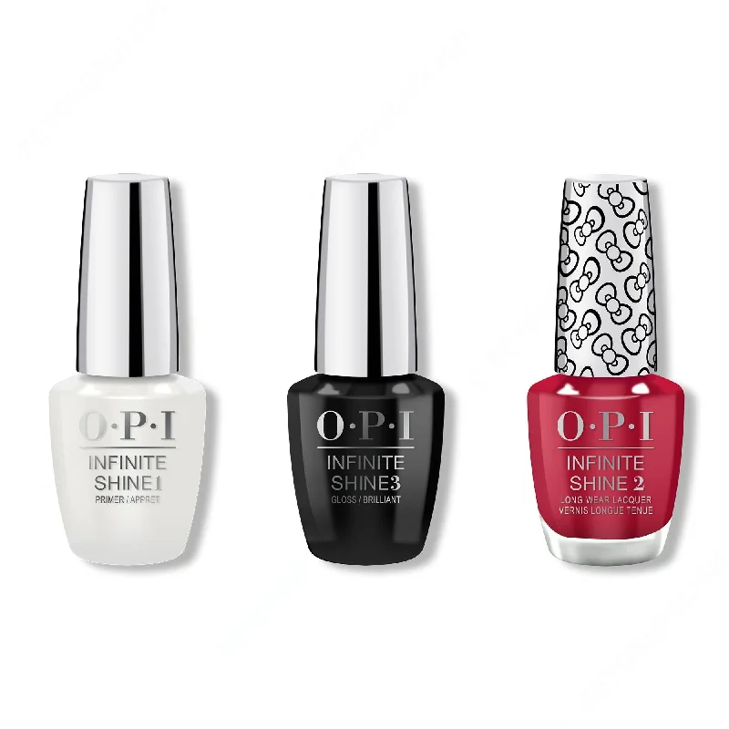 nail polish tassel gloss-OPI - Infinite Shine Combo - Base, Top & A Kiss On The Chic - #HRL36