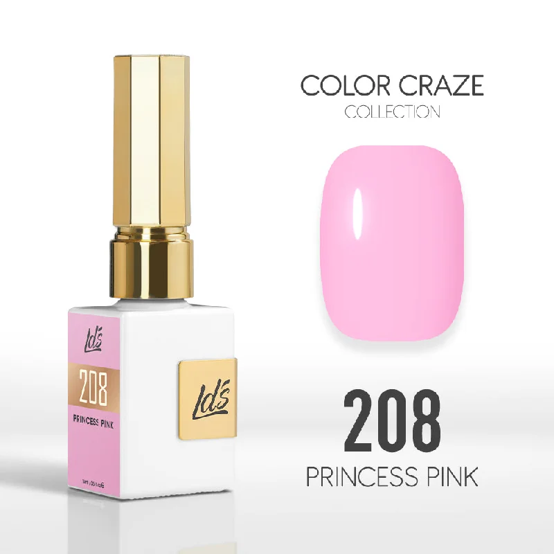 nail polish shade pigment-LDS Color Craze Gel Nail Polish - 208 Princess Pink - 0.5oz