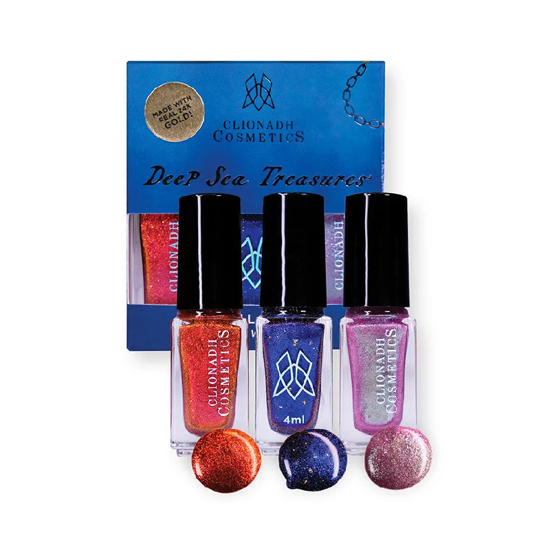 nail polish rampart compass-Deep Sea Treasures Mini Nail Lacquer Trio