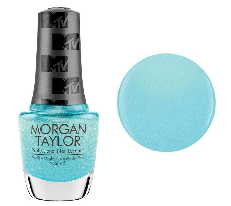 nail polish chiffon ruffle-Morgan Taylor Electric Remix - Turquoise Shimmer