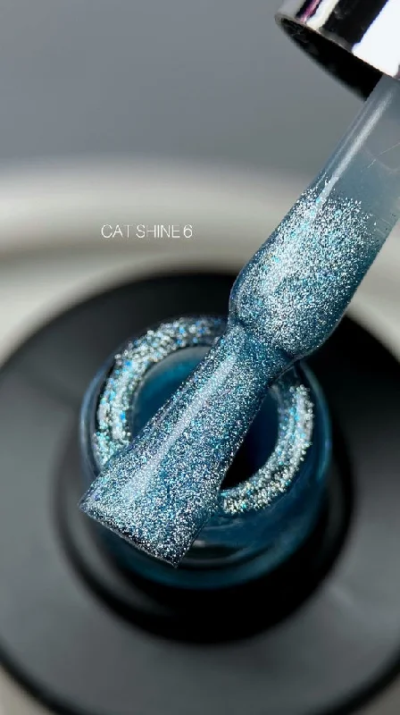 nail polish leaf vacuum-Gel polish Cat Shine №6 9 ml Saga Professional