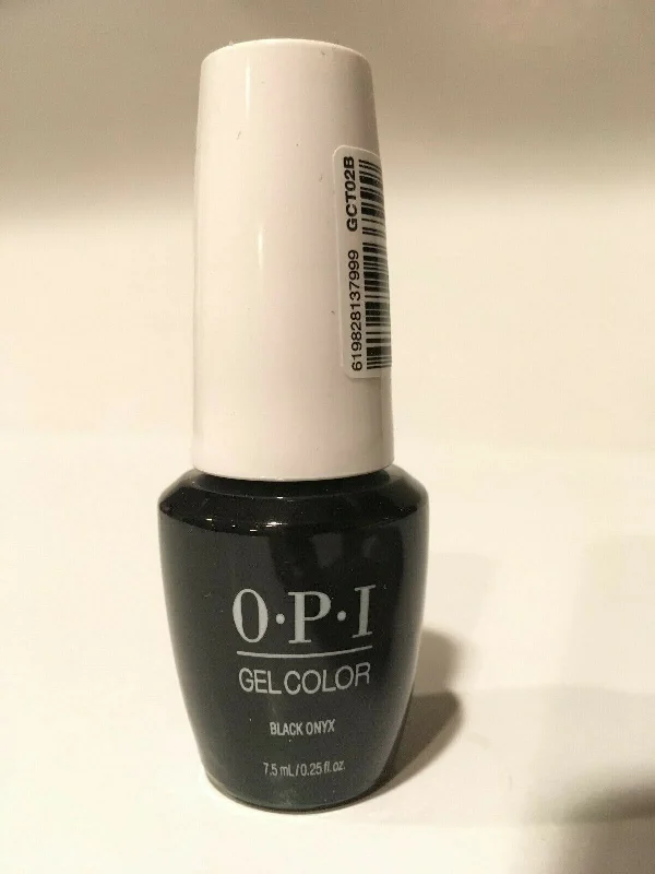 professional nail repair services-OPI GC T02B - GEL COLOR BLACK ONYX (MINI)