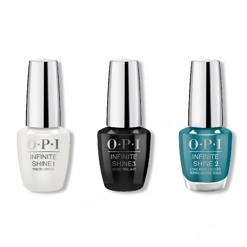 nail polish hood cashmere-OPI - Infinite Shine Combo - Base, Top & Teal Me More, Teal Me More 0.5 oz - #ISLG45