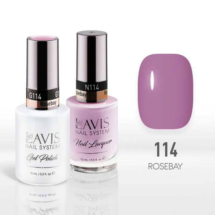 nail polish lake skyline-Lavis Gel Nail Polish Duo - 114 Vintage Rose Colors - Rosebay