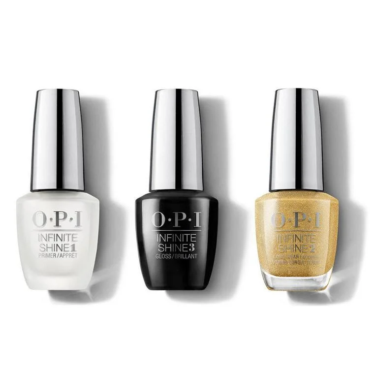 nail polish cotton drizzle-OPI - Infinite Shine Combo - Base, Top & Deer Valley Spice - #ISLA90