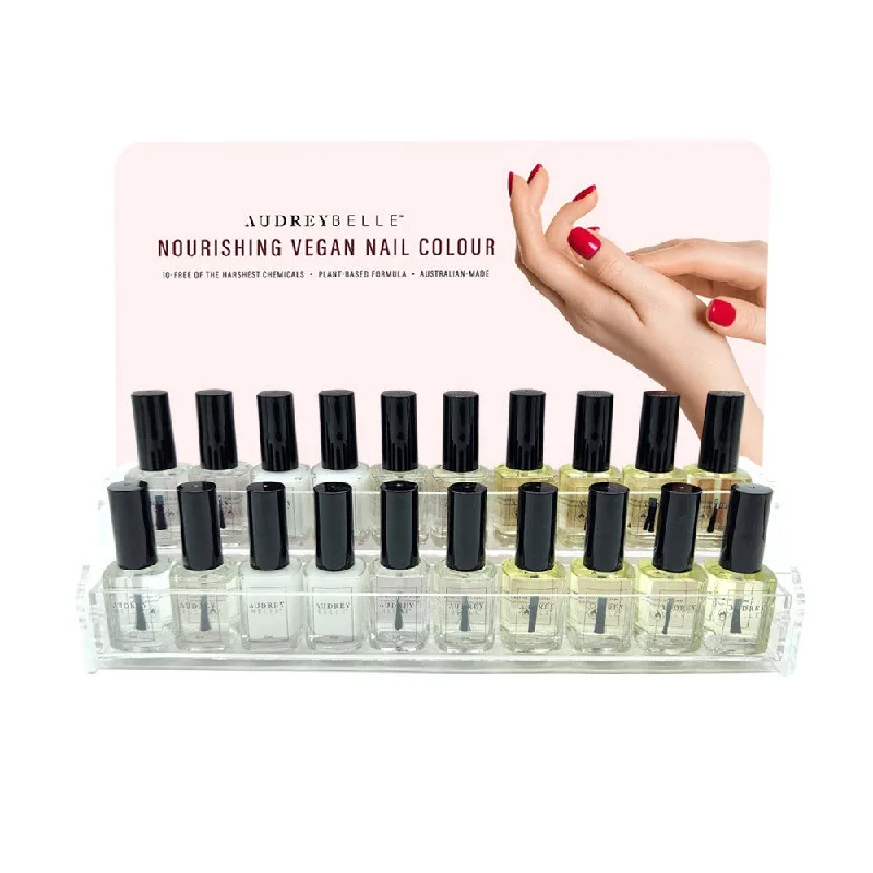 nail polish matte fringe-Audrey Belle Cuticle & Nail Care Collection - 20 Pieces - Including Free counter display