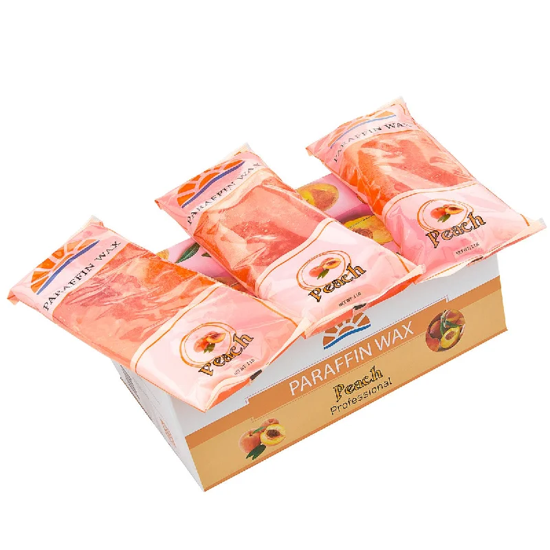 nail repair for nail restoration-Professional Paraffin Wax Bulk 6-lbs - Peach | Refreshing, Silky Smooth Finish - Case