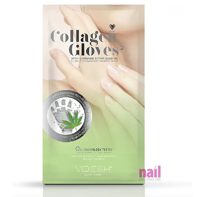 DIY nail repair at home-Voesh Collagen Gloves with CBD Hemp Oil | Relax Muscles & Tired Hands - Pair