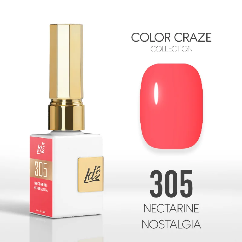 nail polish flue plane-LDS Color Craze Gel Nail Polish - 305 Nectarine Nostalgia - 0.5oz