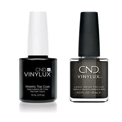 nail polish suede hail-CND - Vinylux Topcoat & Powerful Hematite 0.5 oz - #334