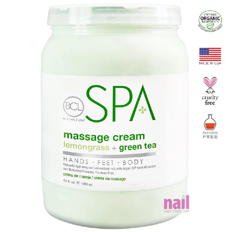 nail repair for hangnails-BCL Spa Body & Massage Lotion | Lemongrass & Green Tea - 64 oz