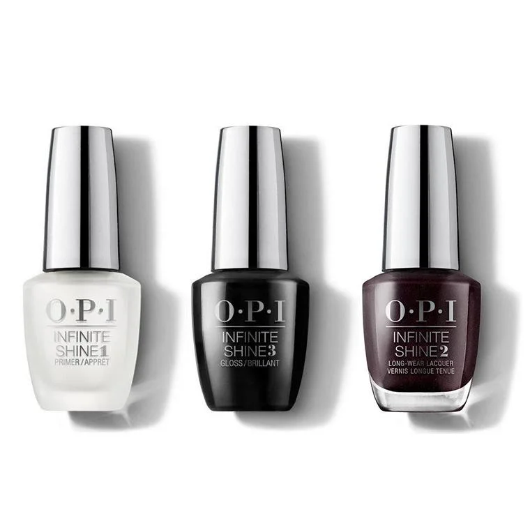 nail polish tapestry shadow-OPI - Infinite Shine Combo - Base, Top & Black To Reality 0.5 oz - #ISHRK27