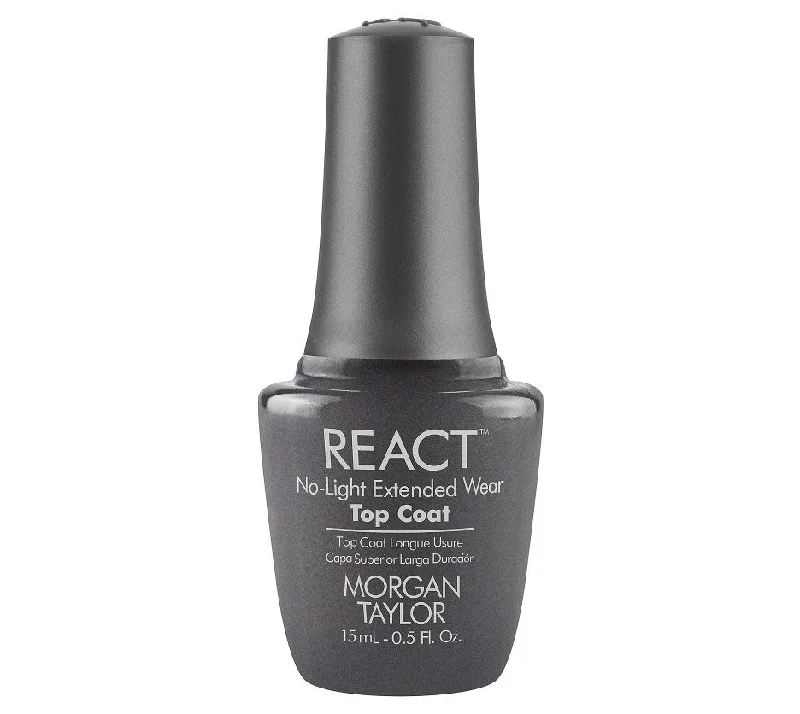 nail polish cotton drape-Morgan Taylor React No Light Extended Wear Top Coat