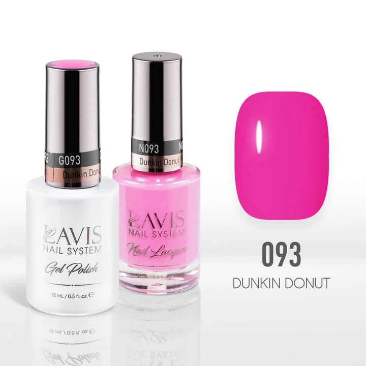 nail polish reservoir prairie-Lavis Gel Nail Polish Duo - 093 Purple Colors - Dunkin Donut Pink