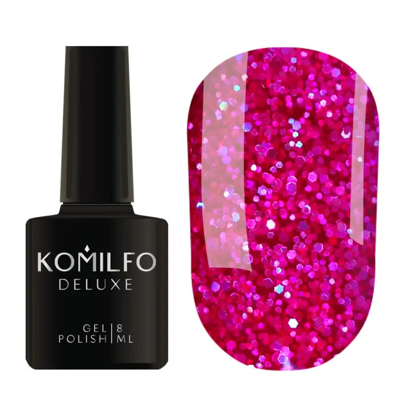 nail repair for broken tips-Komilfo Gel Polish Stardust Glitter 001 8 ml