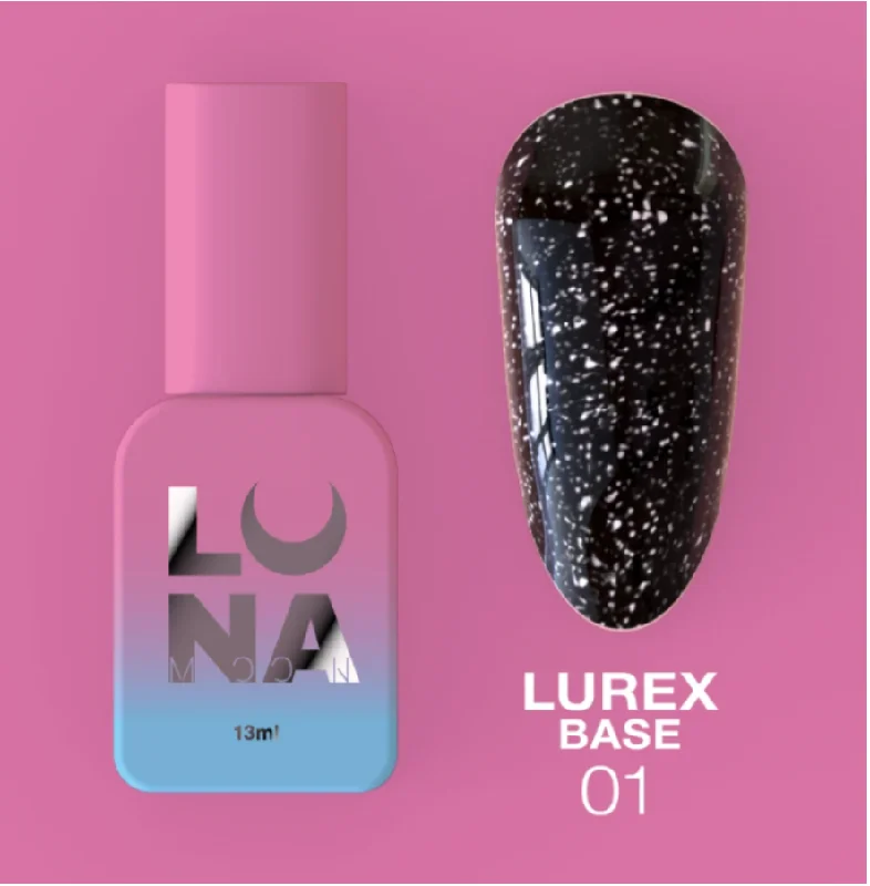 nail repair with silk wrap-LUNA Lurex Base 01