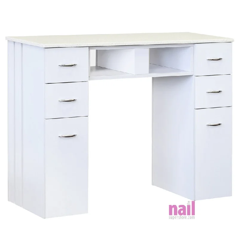 nail repair at nail salon-Valencia Manicure Table - White - Each