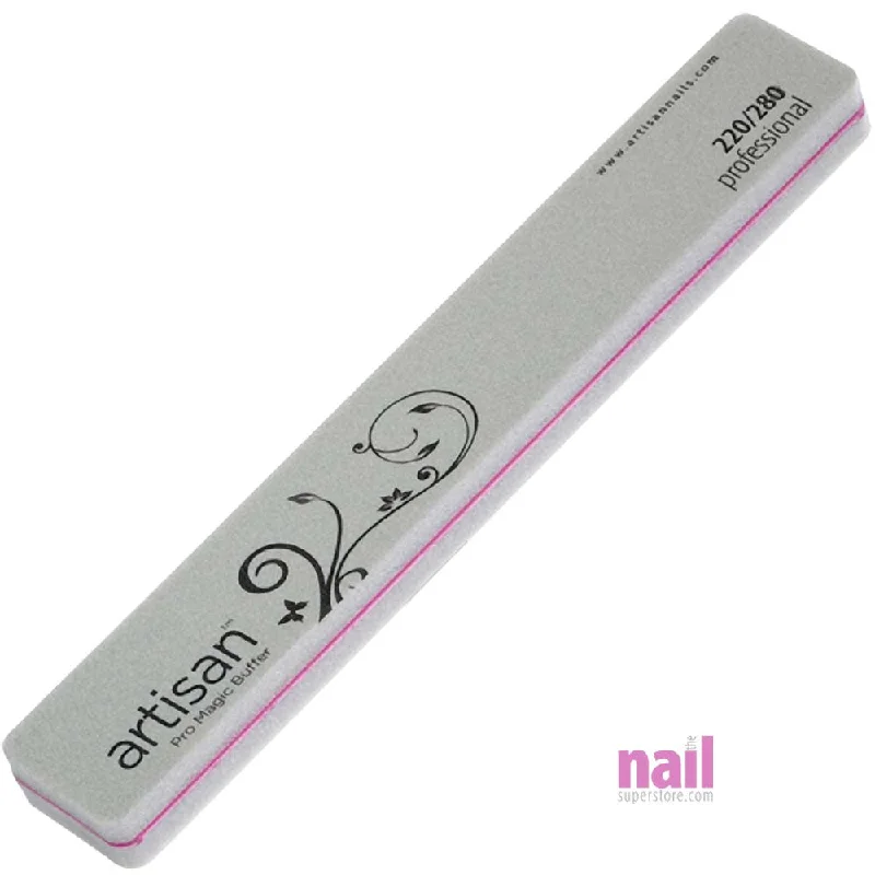 nail repair with strengthening gel-Artisan Sponge Buffing File | Smooth & Removes Scratches on Acrylic Nails - Each