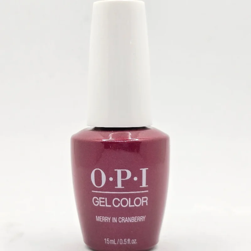 nail repair with tea bag-OPI GC HP M07 - MERRY IN CRANBERRY